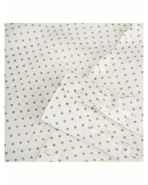 Boss White Polka-Dot Print Shirt for men