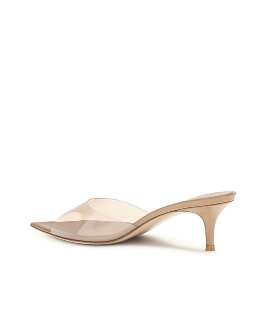 Gianvito Rossi Natural Elle Pointed-Toe Mules