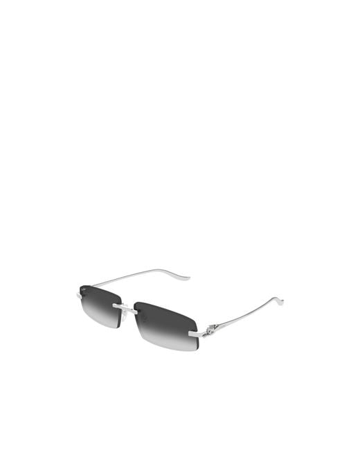 Cartier White Eyewear Rectangle-Frame Sunglasses for men