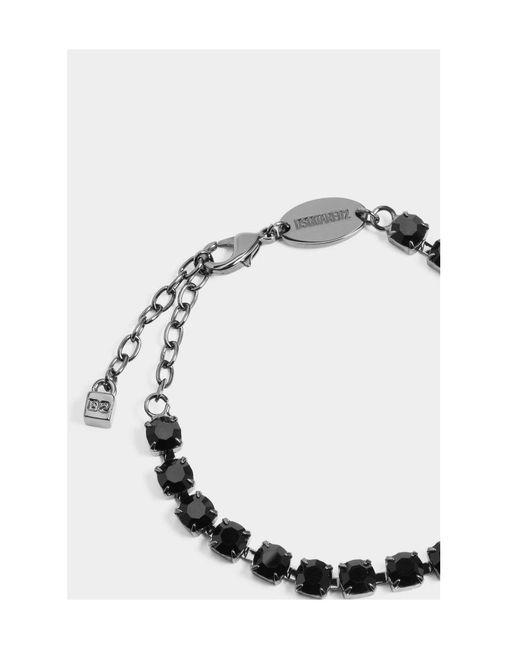 DSquared² Metallic Classic Embellished Bracelet for men