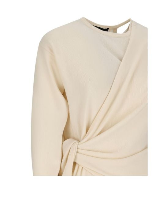 FEDERICA TOSI Natural Wrapped Top
