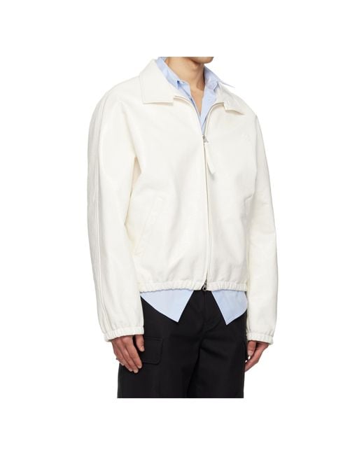 Courreges White Zip-Fastening Jacket for men