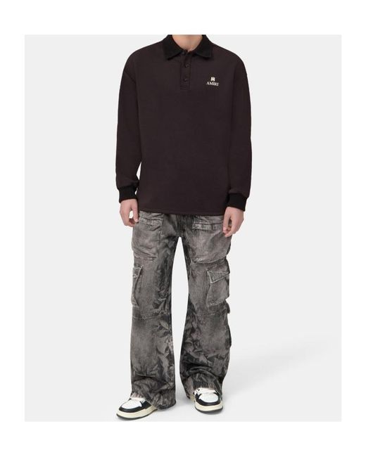 Amiri Gray Logo-Detail Cargo-Pocket Jeans for men