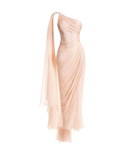 Maria Lucia Hohan Pink Draped Patchwork Dress