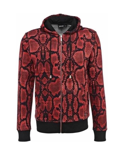 Just Cavalli Red Logo Casual Jacket for men