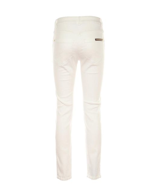 Brunello Cucinelli White Mid-Rise Straight-Leg Jeans