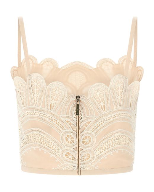 Elie Saab Natural Strap-Style Tank Top