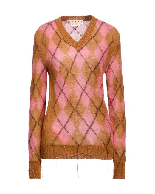 Marni Pink Vneck Jumpers
