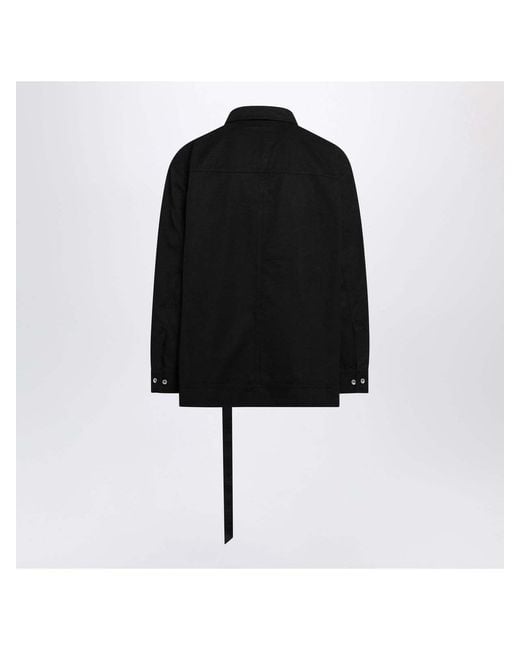 Rick Owens Black Jumbo Worker Jacket for men