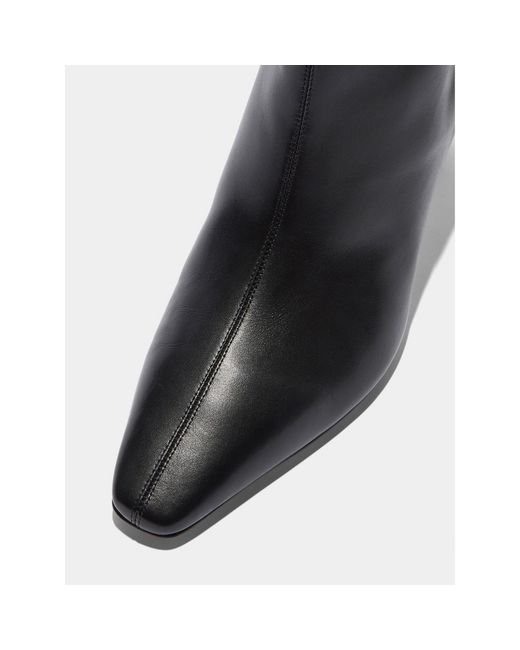 Aeyde Black Solid Color Ankle Heeled Boots