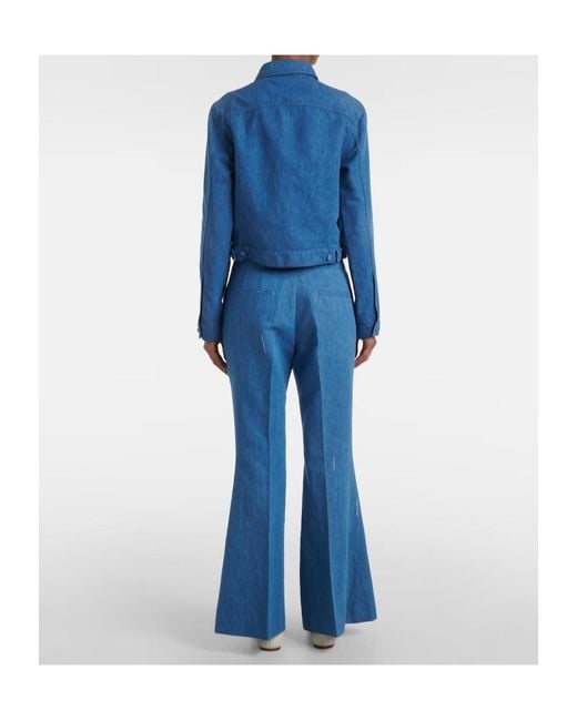 Gabriela Hearst Blue Long-Sleeved Denim Jacket