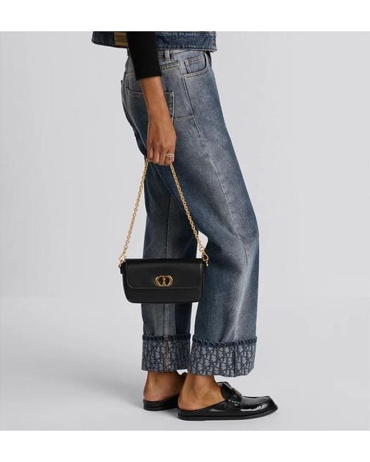 Dior Black 30 Montaigne Avenue East-West Double Carry Mini Bag