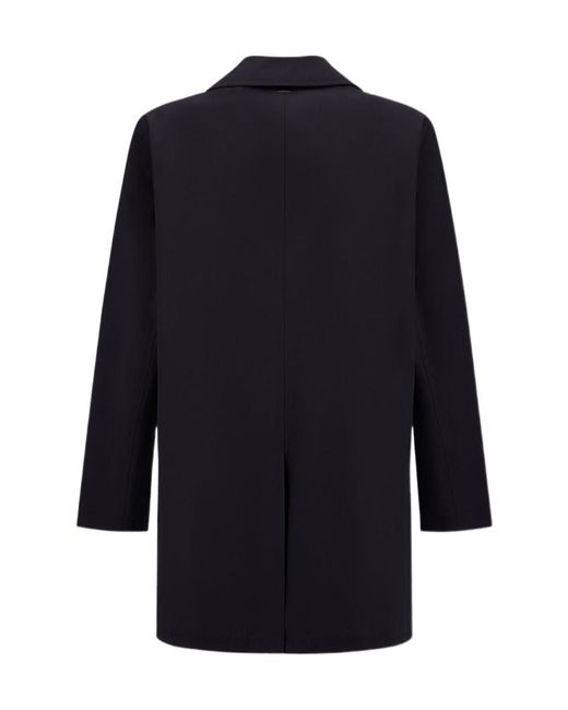 Herno Blue Buttoned Coat for men