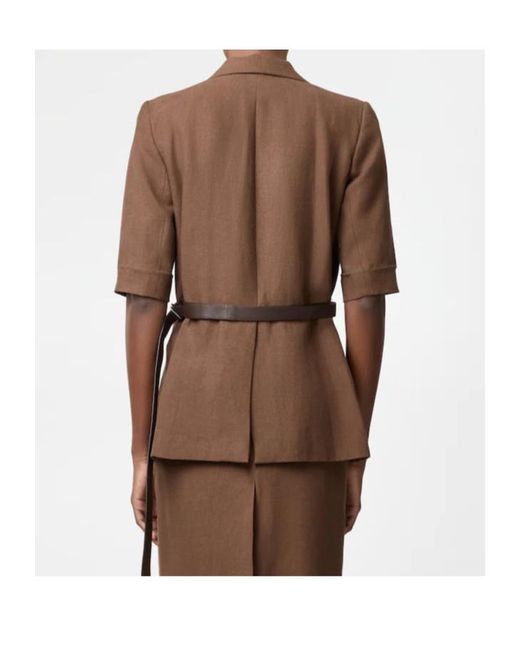 Tod's Brown Short-Sleeved Casual Jacket