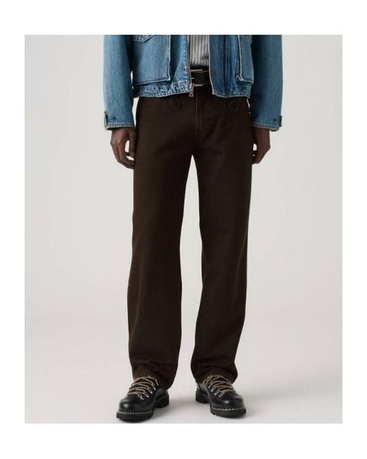 Levi's Black Logo Patch Straight-Leg Jeans for men