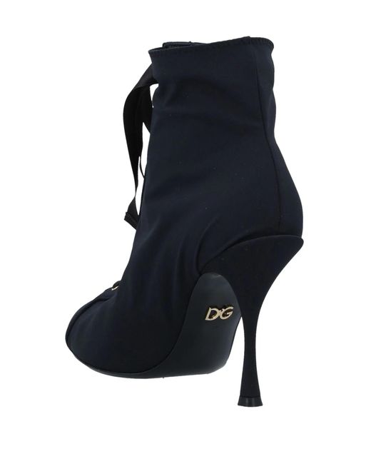 Dolce & Gabbana Black Open-Toe Ankle Boots