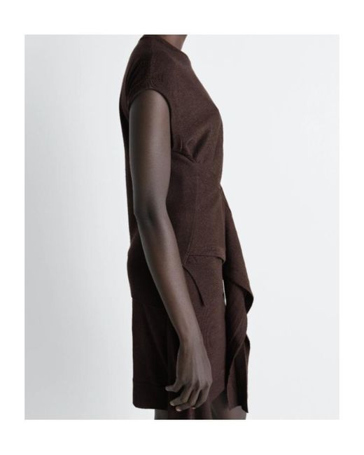 Lemaire Black Sleeveless Buttoned Knitted Top