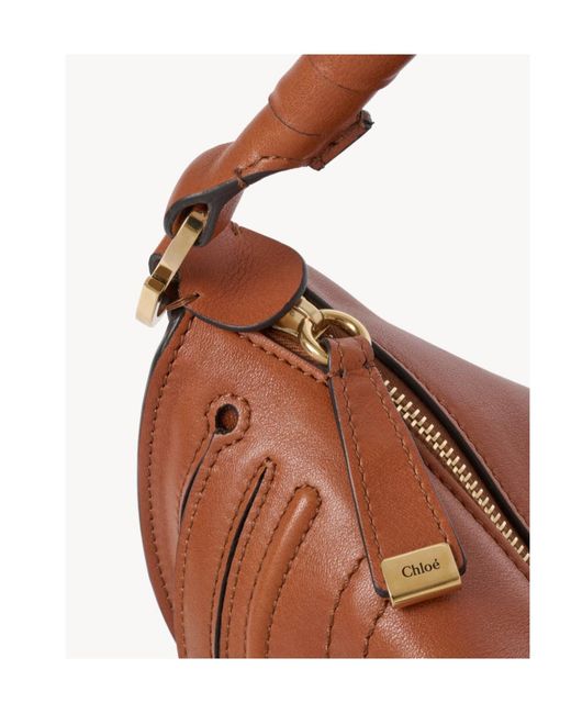 Chloé Brown Mini Marcie Shoulder Bag