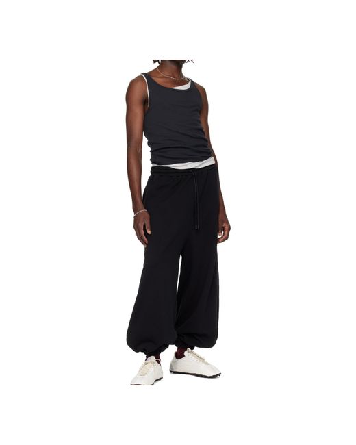 Lu'u Dan Black Baggy Bontan Sweatpants for men