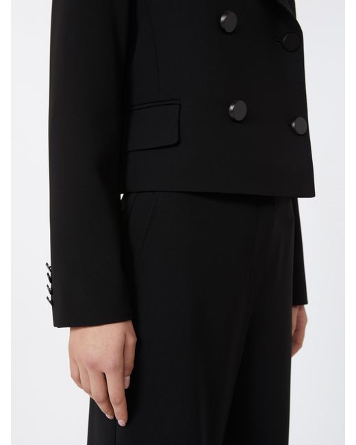 Max Mara Black Studio Double-Breasted Long-Sleeved Jacket