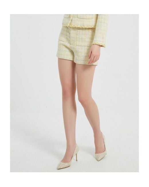 Marissa Chiara Natural Belt Loop Shorts