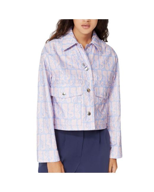 KENZO Purple Printed Pattern Casual Jacket