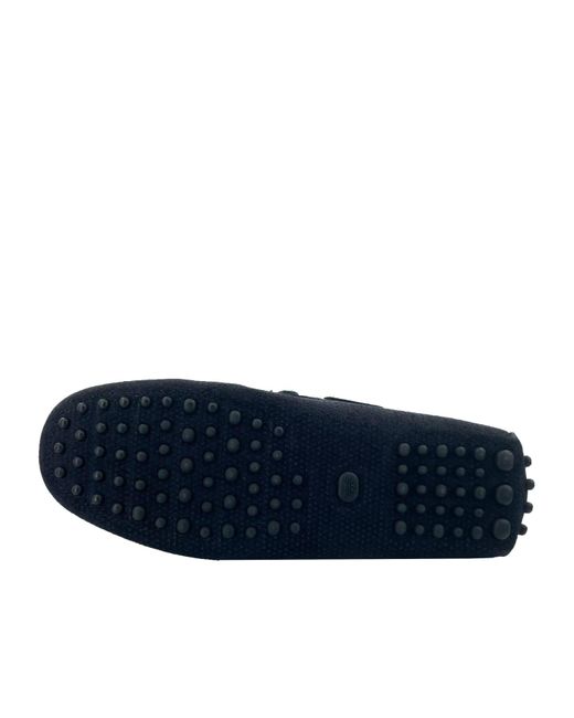 Emporio Armani Blue Lacing Round Head Loafers for men