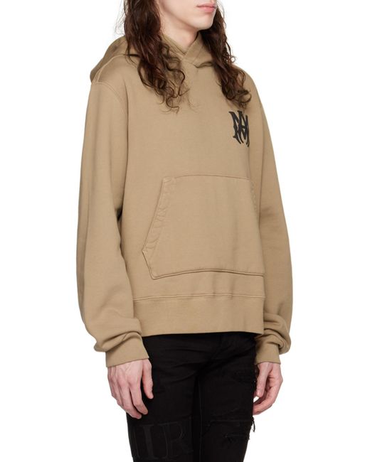 Amiri Natural Logo-Print Cotton Hoodie for men