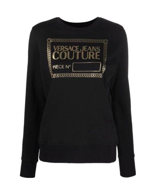 Versace Jeans Black Couture Logo Print Sweatshirt