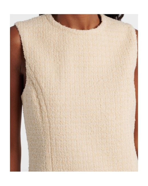 Patou White Tweed Mini Dress