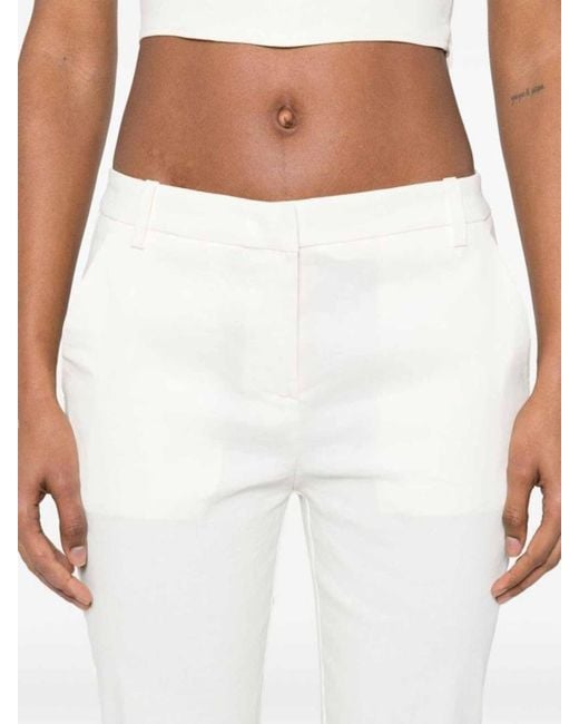 Pinko White Bello Trousers