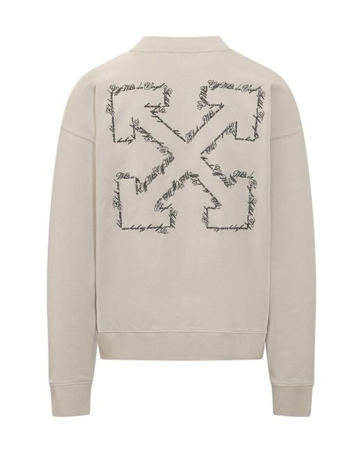 Off-White c/o Virgil Abloh White Script Arrow Sweatshirt for men