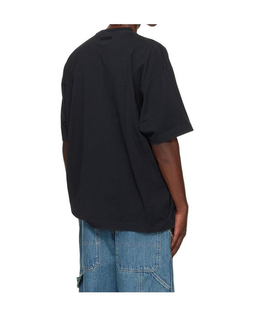Vetements Black Crew Neck Short-Sleeved T-Shirt for men