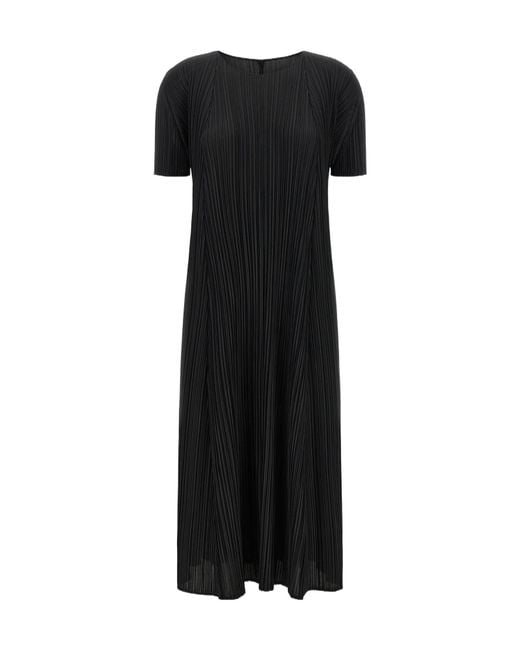 Pleats Please Issey Miyake Black Pleats Please Issey Miyake Mellow Pleats Midi Dress