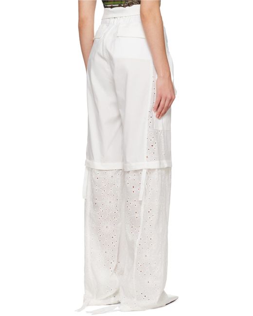 OTTOLINGER White Baggy Cargo Trousers