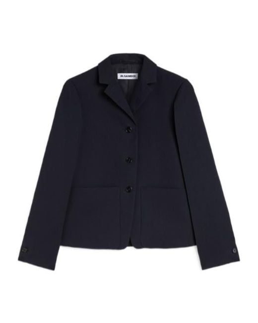 Jil Sander Blue Wool Gabardine Jacket
