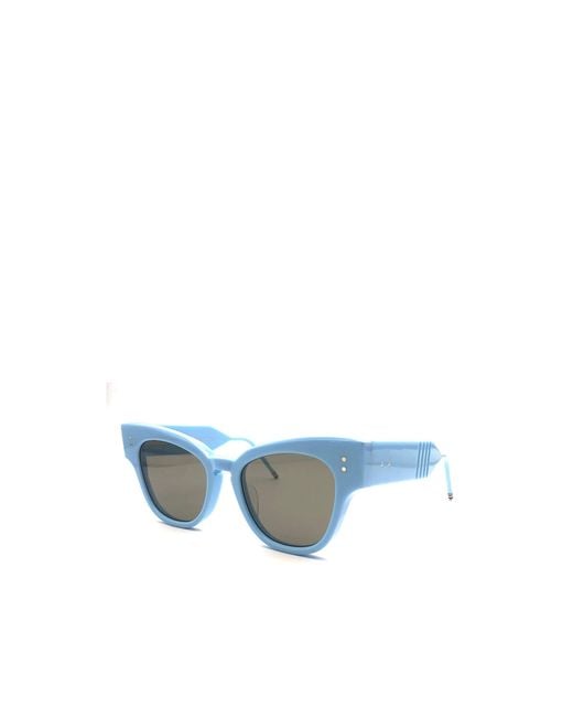 Thom Browne Blue Eyewear Cat-Eye Frame Sunglasses