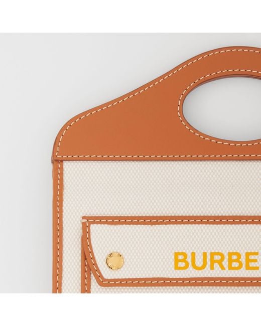 Burberry Brown Mini Two-Tone Pocket Bag