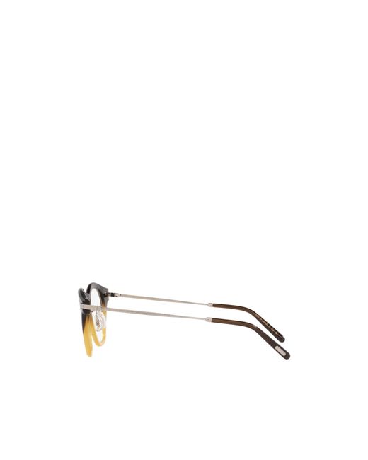 Oliver Peoples White Gradient-Effect Round-Frame Glasses for men