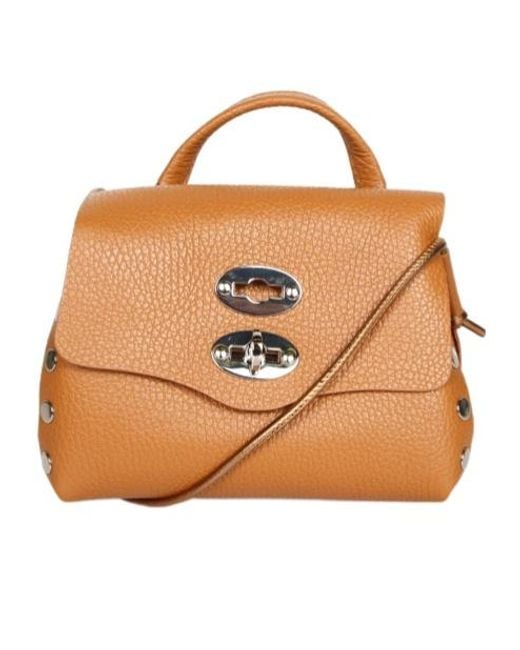 Zanellato Brown Turnlock Shoulder Bag