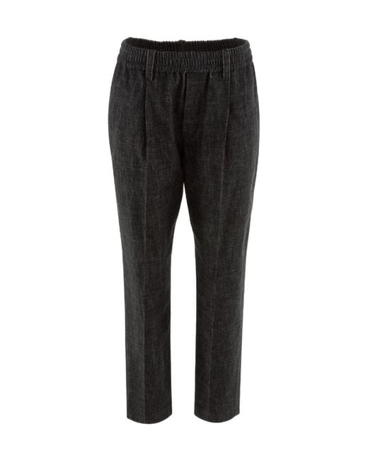 Brunello Cucinelli Black Elasticated Waistband Jeans