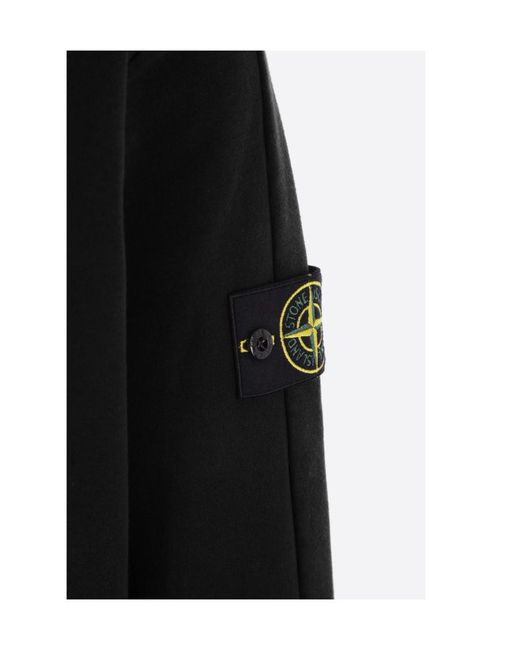 Stone Island Black Logo Patch Crewneck Sweatshirt for men