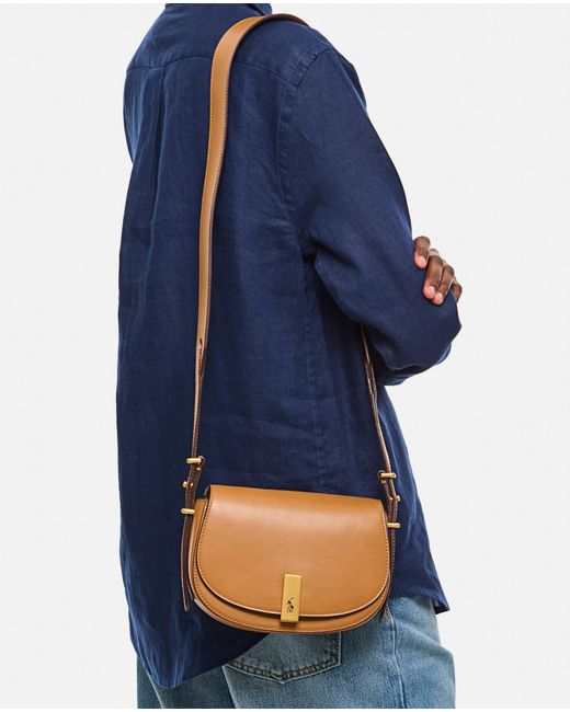 Polo Ralph Lauren White Mini Polo Id Foldover Top Crossbody Bag