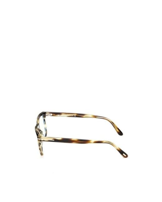 Tom Ford Metallic Eyewear Square Frame Glasses for men