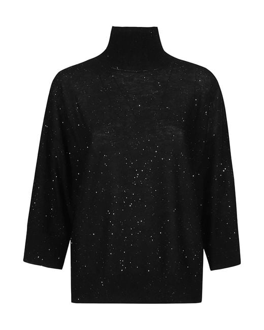 Fabiana Filippi Black Turtle Neck Sweater