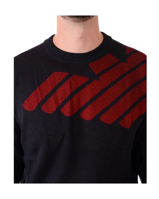 Emporio Armani Red Logo Sweater for men