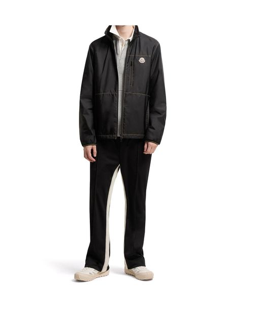 Moncler Black Arrakis Logo Patch Zip-Up Jacket for men
