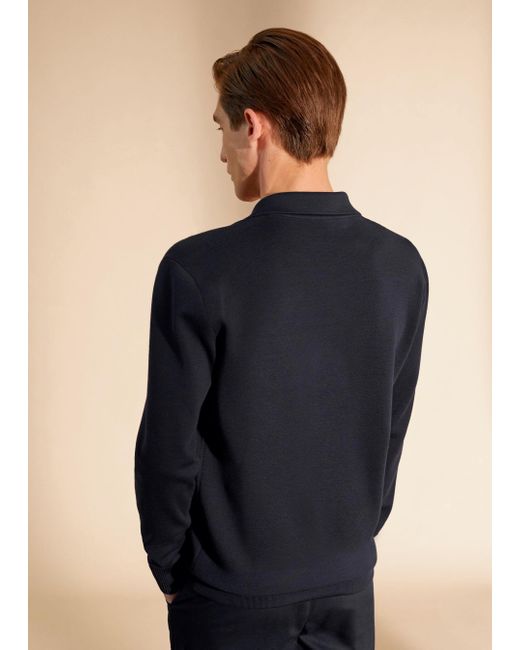 Loro Piana Blue Buttonless Polo Shirt for men