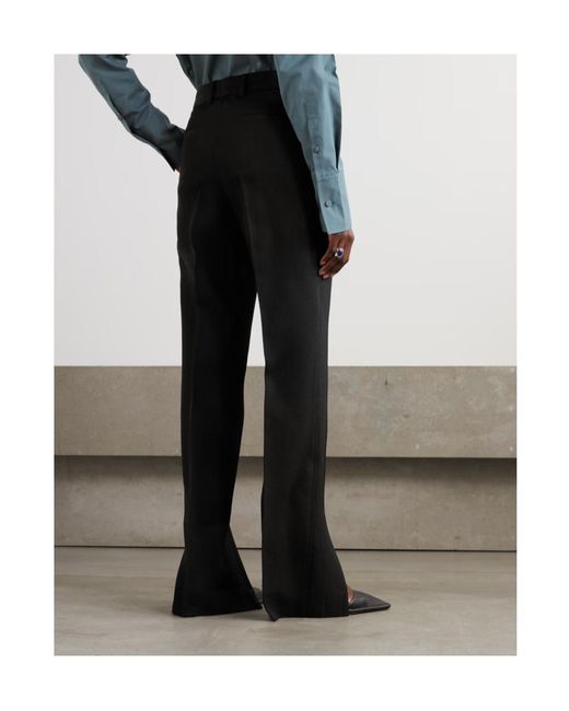 Jil Sander Black Woven Straight-Leg Pants