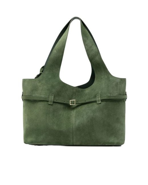 MANU Atelier Green Cambon Cabas Buckle-Detail Tote Bag